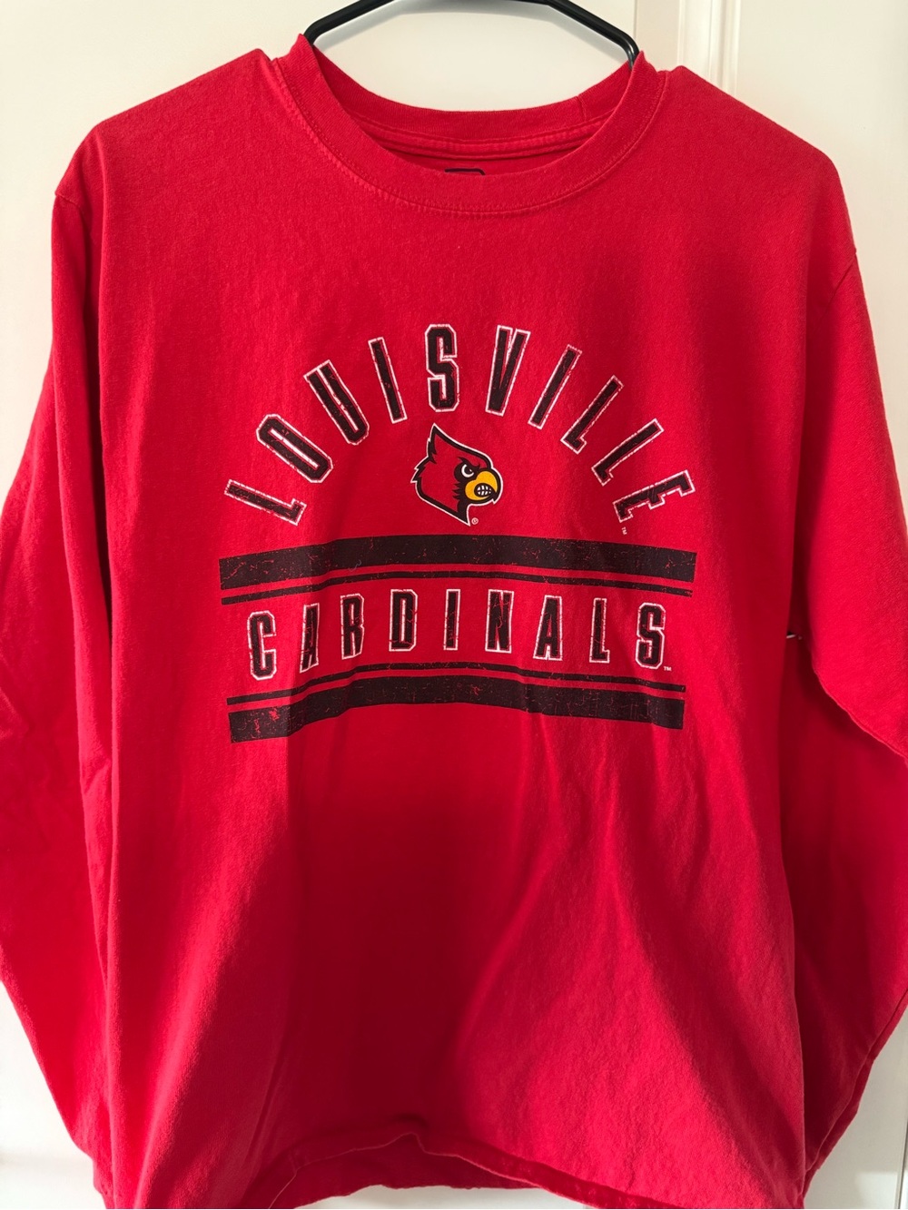 Pro Edge Red Tee with Navy Logo Inside Neck